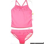 St. Tropez Girls 4 5 6 Coral Pink Tankini Swimsuit with Eyelet Trim & UPF 50  B01FWIDVQ4